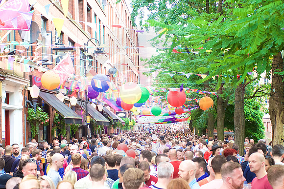 Manchester pride Canal Street celebration