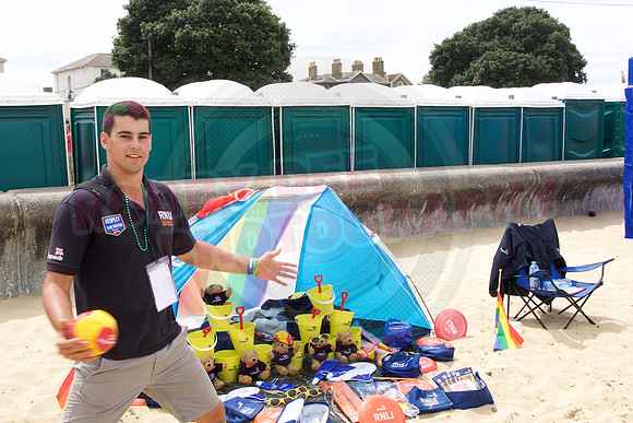 Isle of Wight Pride Beach Arena 2017.
