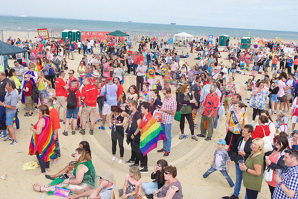 Isle of Wight Pride Beach Arena 2017.